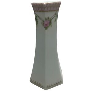 VTG Prussia Hand Painted Rose Decorated Hair Pin Holder